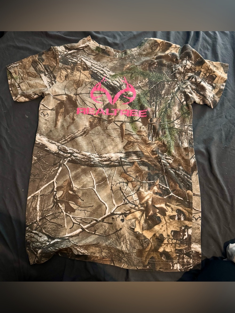 Realtree Camouflage Tee with Pink Logo